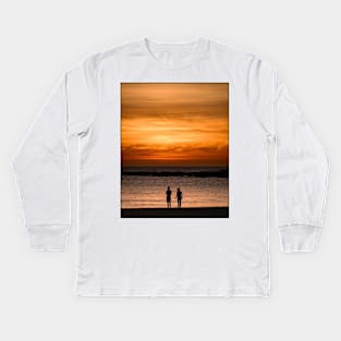 Cullercoats Beach Kids Long Sleeve T-Shirt